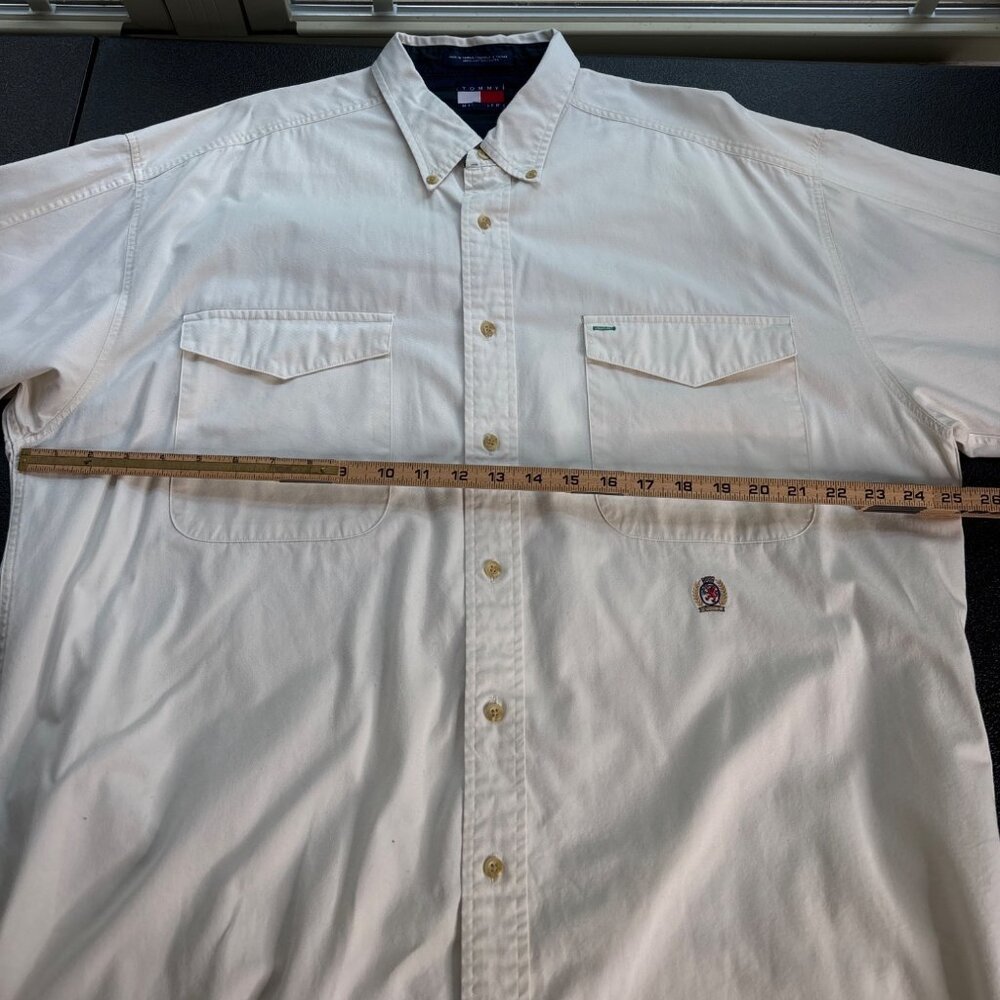 Vintage 90's Men's Tommy Hilfiger Crest Officer Shirt Size XL - Picture 7 of 11